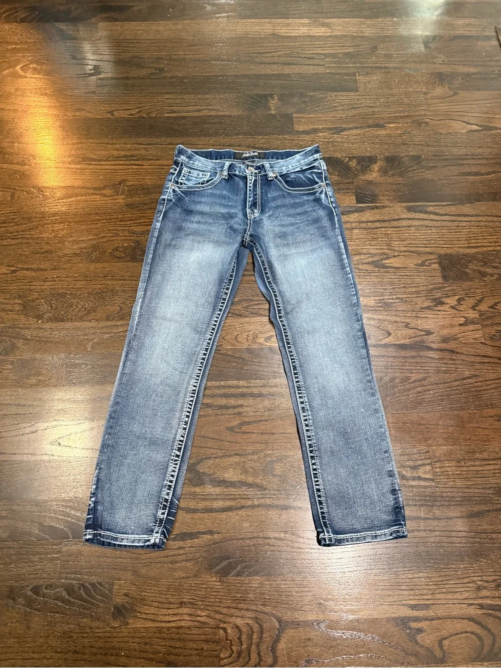Classic Straight Fit Blue Jeans for Men